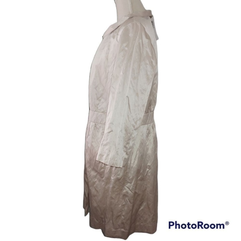 Chico's Pearl Silver Trench Coat - Picture 6 of 9